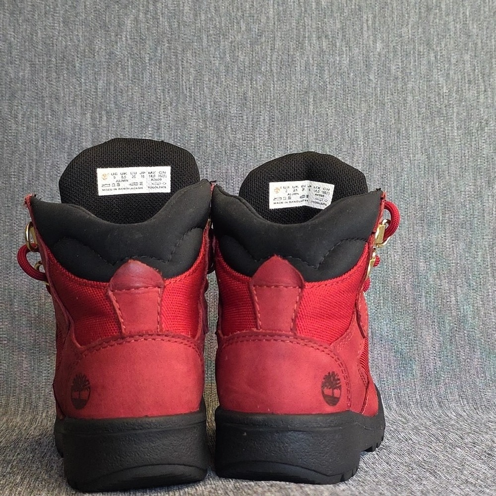 Timberland Toddlers Size 9 Retro Red Lace‎ Up - Picture 5 of 10
